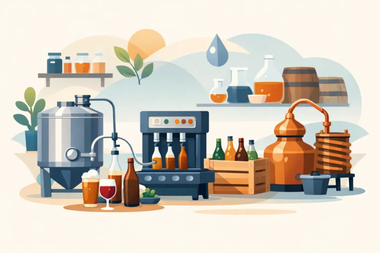 Produção de bebidas em pequena escala