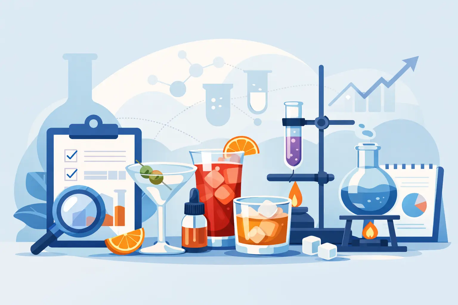 Como testar novas receitas alcoólicas com método