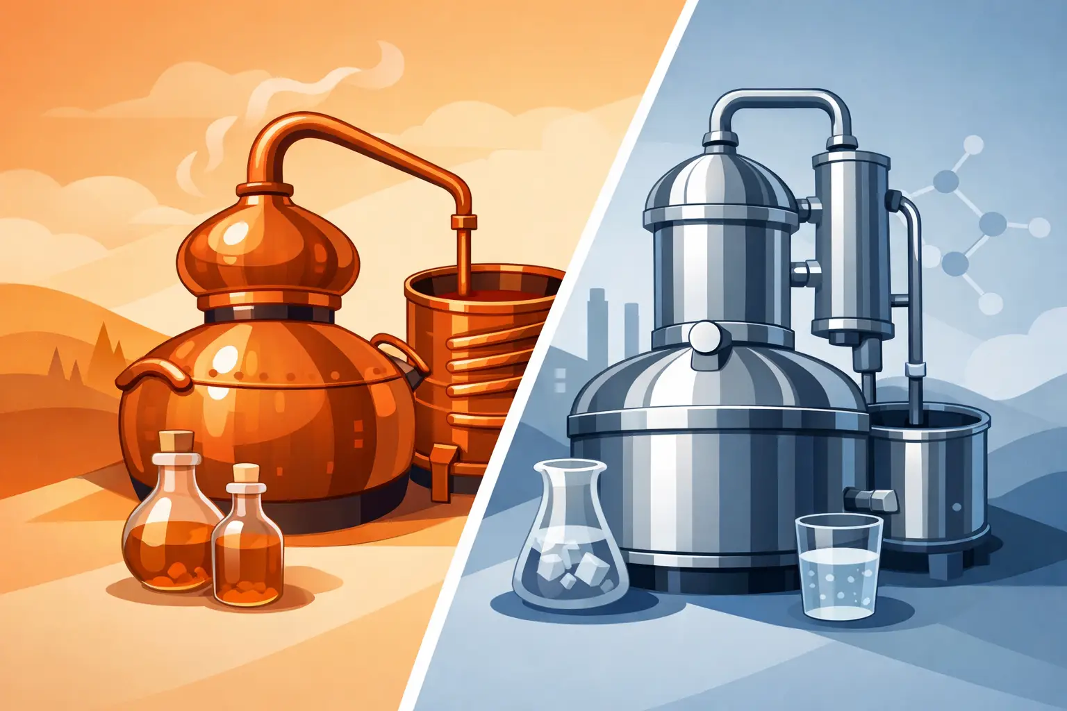 Alambique cobre versus aço inox: qual escolher?
